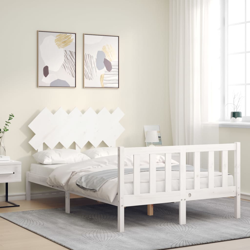 8720845986124_g_en_hd_1 vidaXL Bed Frame without Mattress White 135x190 cm Solid Wood Pine - Image 3