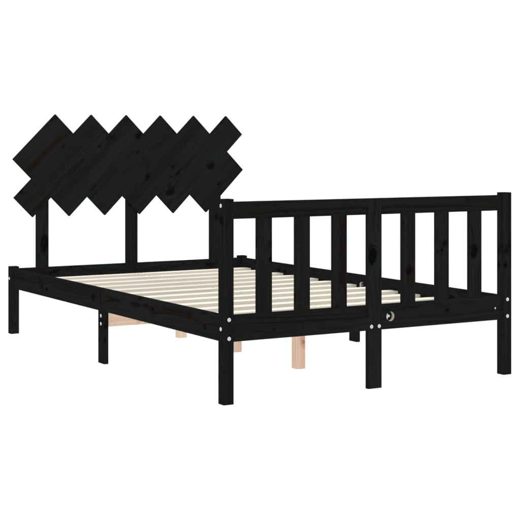 8720845986155_g_en_hd_3 vidaXL Bed Frame without Mattress Black 135x190 cm Solid Wood Pine - Image 5