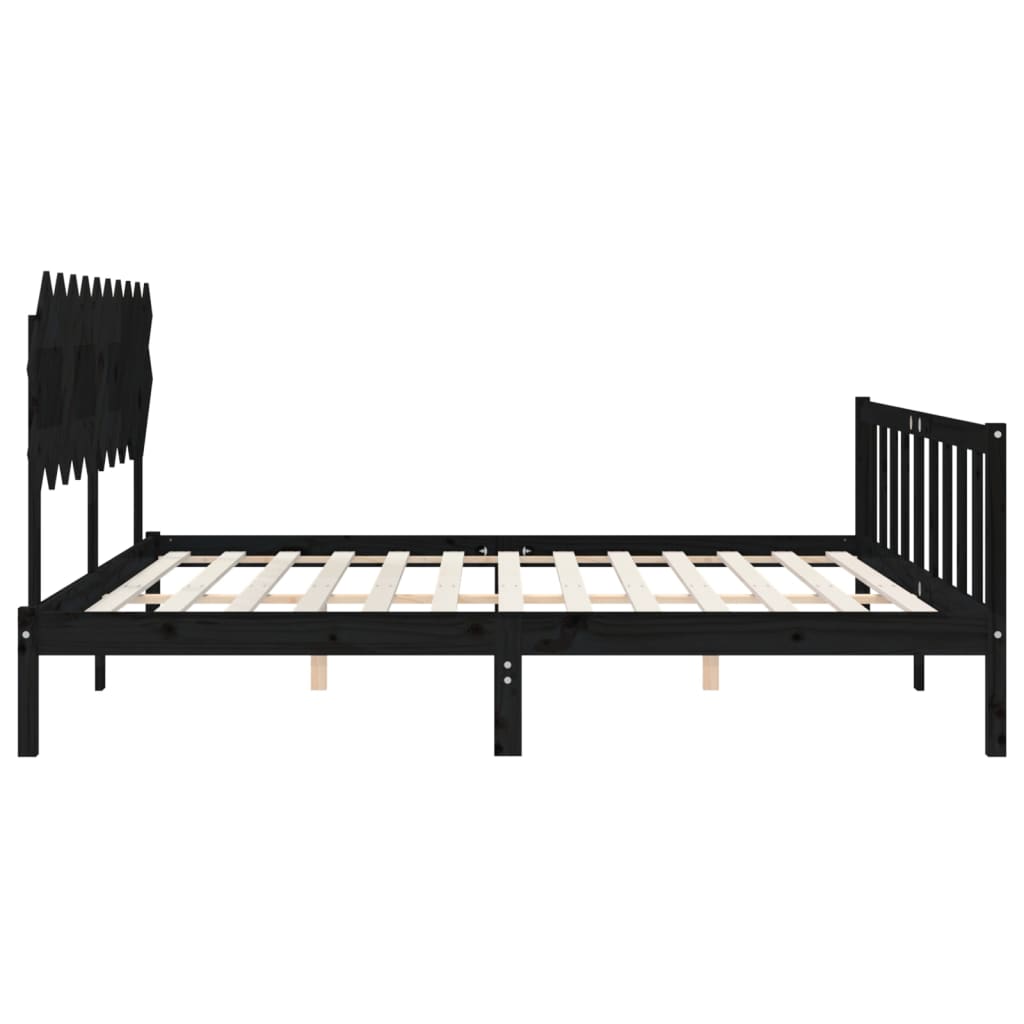 8720845986155_g_en_hd_5 vidaXL Bed Frame without Mattress Black 135x190 cm Solid Wood Pine - Image 7