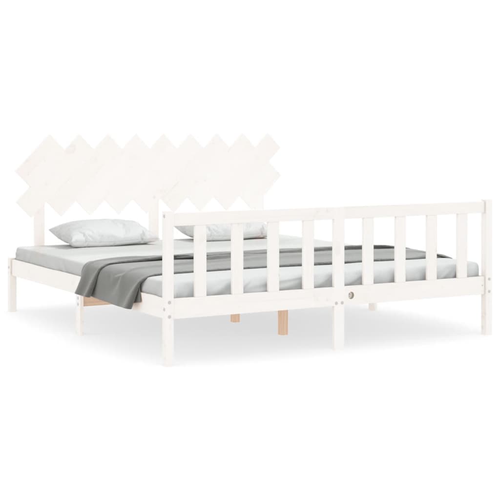 8720845986520_a_en_hd_1 vidaXL Bed Frame without Mattress White 183x203 cm King Solid Wood Pine - Image 2