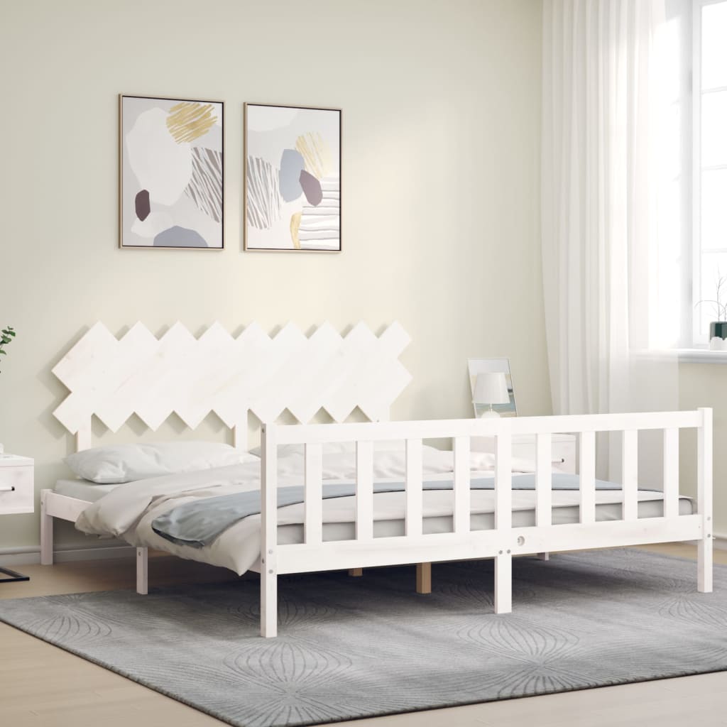 8720845986520_g_en_hd_1 vidaXL Bed Frame without Mattress White 183x203 cm King Solid Wood Pine - Image 3