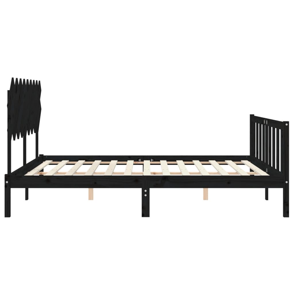 8720845986551_g_en_hd_5 vidaXL Bed Frame without Mattress Black 183x203 cm King Solid Wood Pine - Image 7
