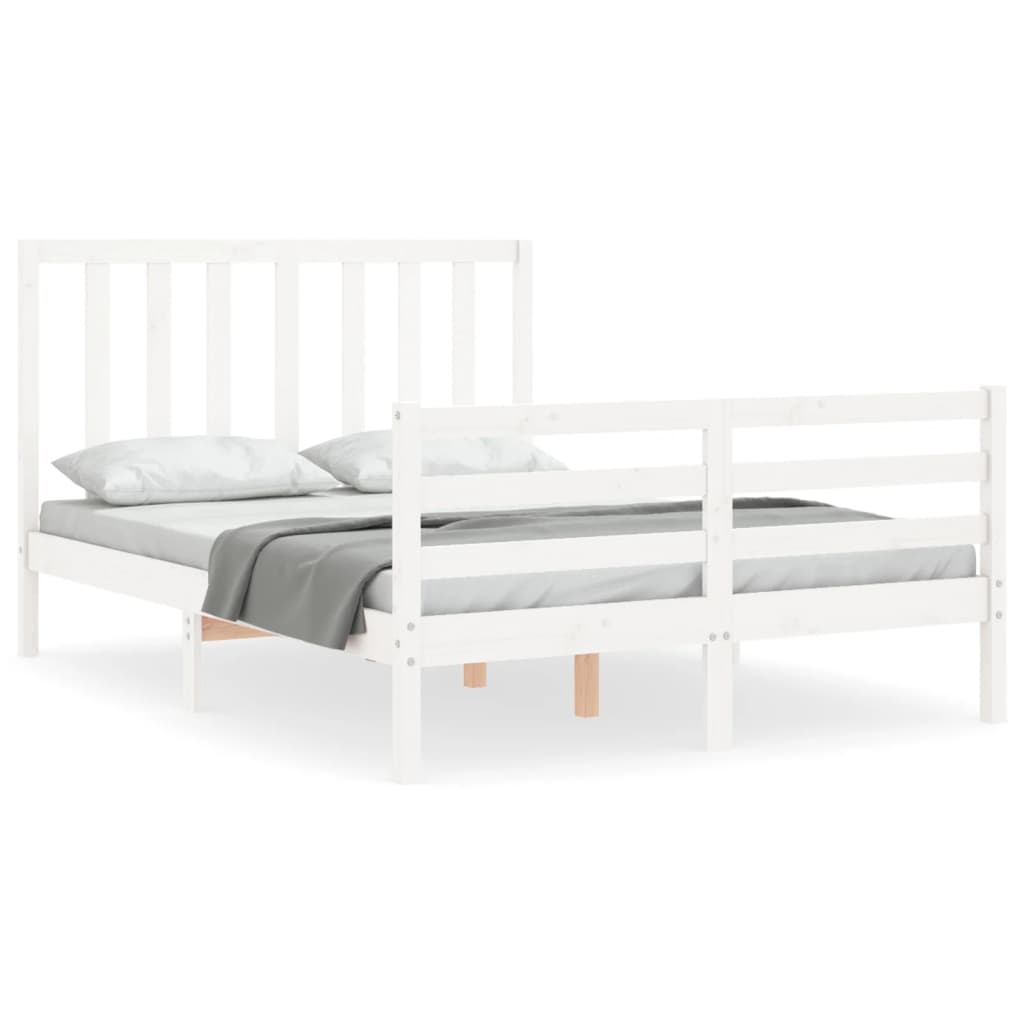 8720845989378_a_en_hd_1 vidaXL Bed Frame without Mattress White 135x190 cm Solid Wood Pine - Image 2