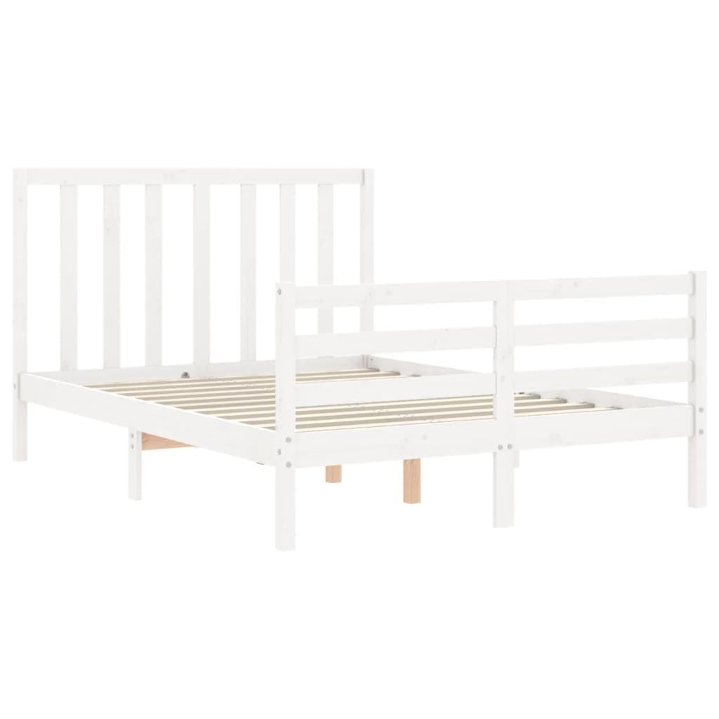 8720845989378_g_en_hd_3 vidaXL Bed Frame without Mattress White 135x190 cm Solid Wood Pine - Image 5