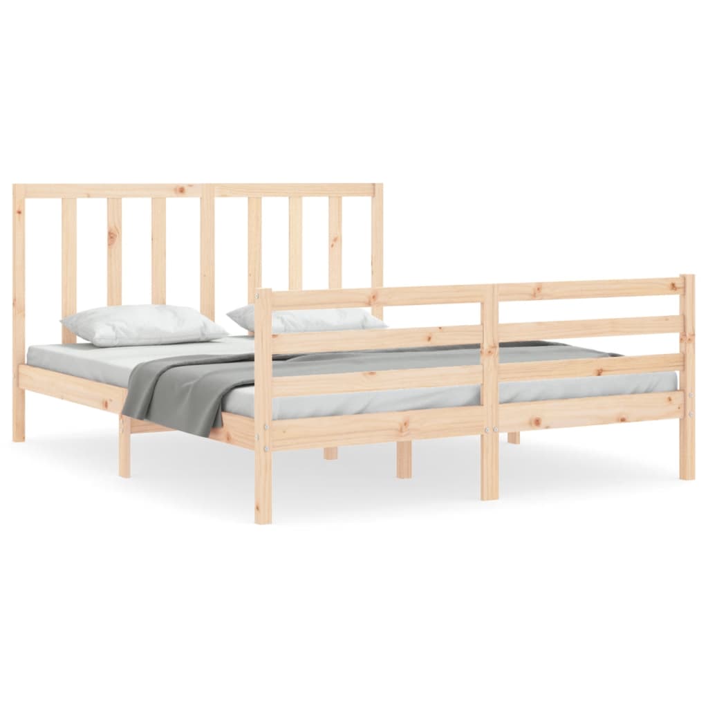 8720845989668_a_en_hd_1 vidaXL Bed Frame without Mattress 150x200 cm Solid Wood Pine - Image 2