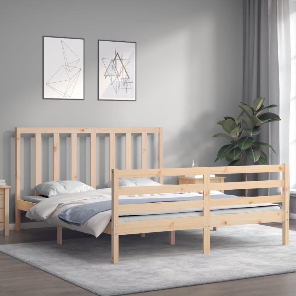 8720845989668_g_en_hd_1 vidaXL Bed Frame without Mattress 150x200 cm Solid Wood Pine - Image 3