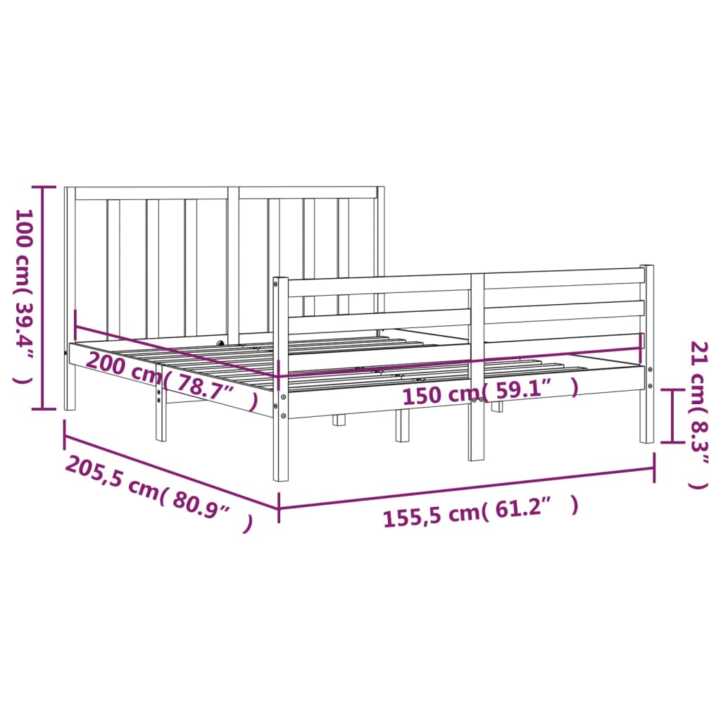 8720845989668_g_en_hd_10 vidaXL Bed Frame without Mattress 150x200 cm Solid Wood Pine - Image 12