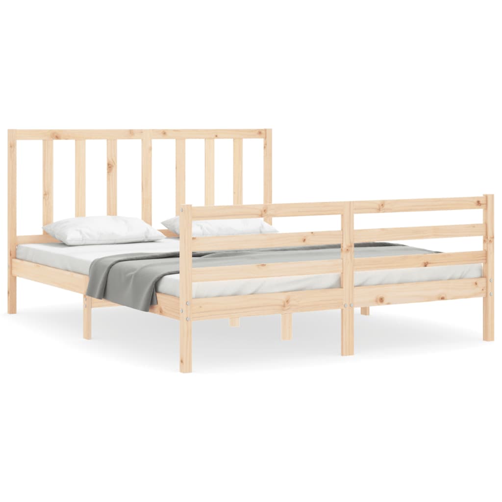 8720845990312_a_en_hd_1 vidaXL Bed Frame without Mattress 150x200 cm Solid Wood Pine - Image 2