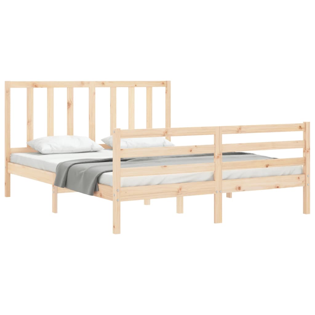 8720845990312_g_en_hd_2 vidaXL Bed Frame without Mattress 150x200 cm Solid Wood Pine - Image 4