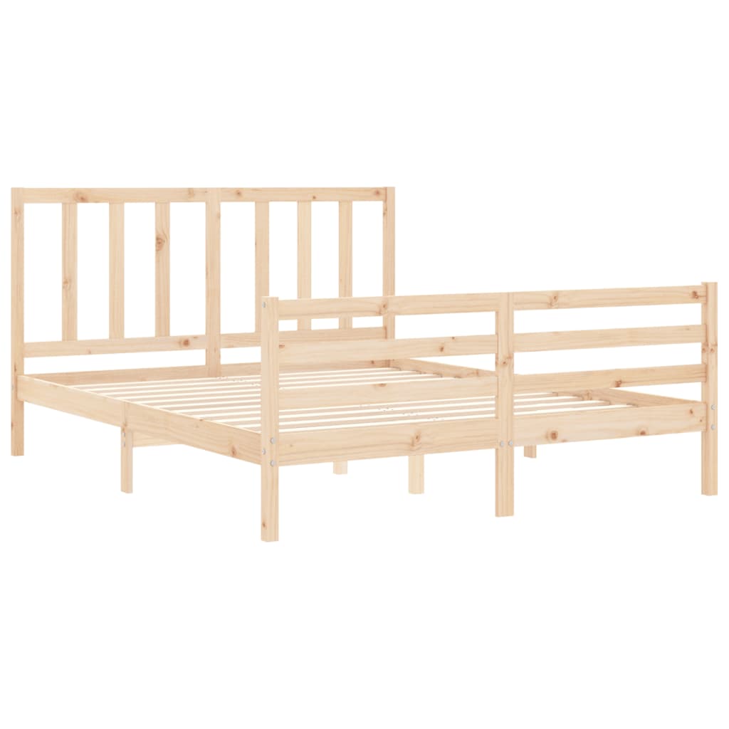 8720845990312_g_en_hd_3 vidaXL Bed Frame without Mattress 150x200 cm Solid Wood Pine - Image 5