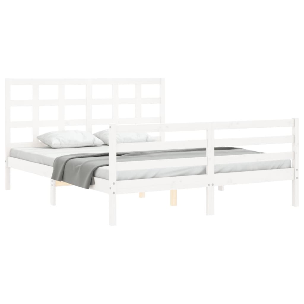 8720845991623_g_en_hd_1 vidaXL Bed Frame without Mattress White 150x200 cm Solid Wood - Image 3