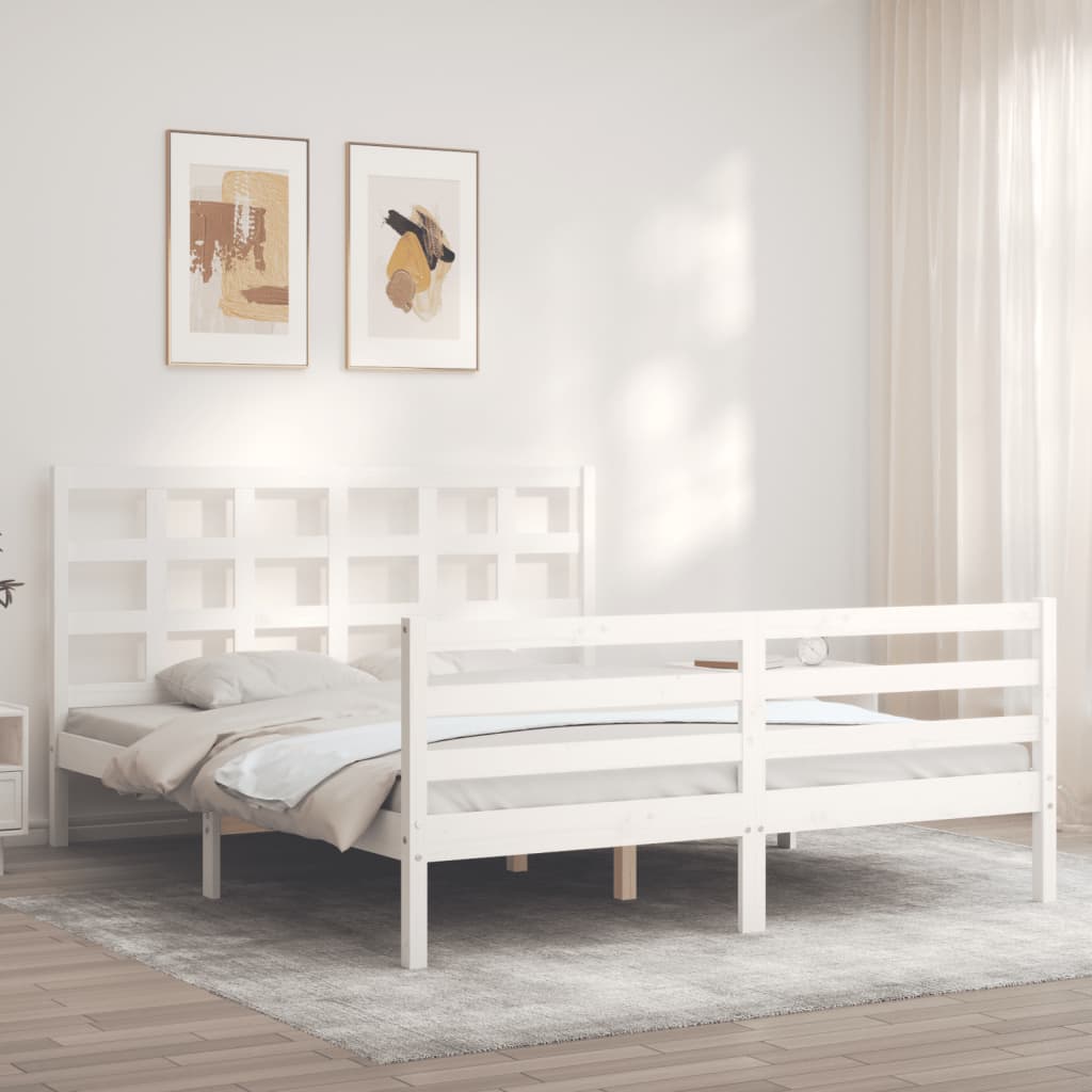 8720845991623_g_en_hd_2 vidaXL Bed Frame without Mattress White 150x200 cm Solid Wood - Image 4