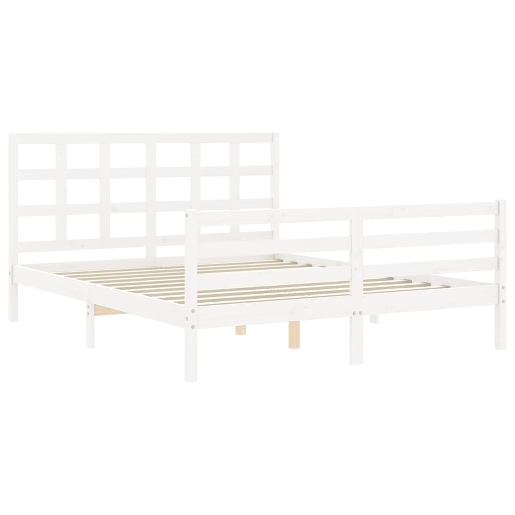 8720845991623_g_en_hd_3 vidaXL Bed Frame without Mattress White 150x200 cm Solid Wood - Image 5