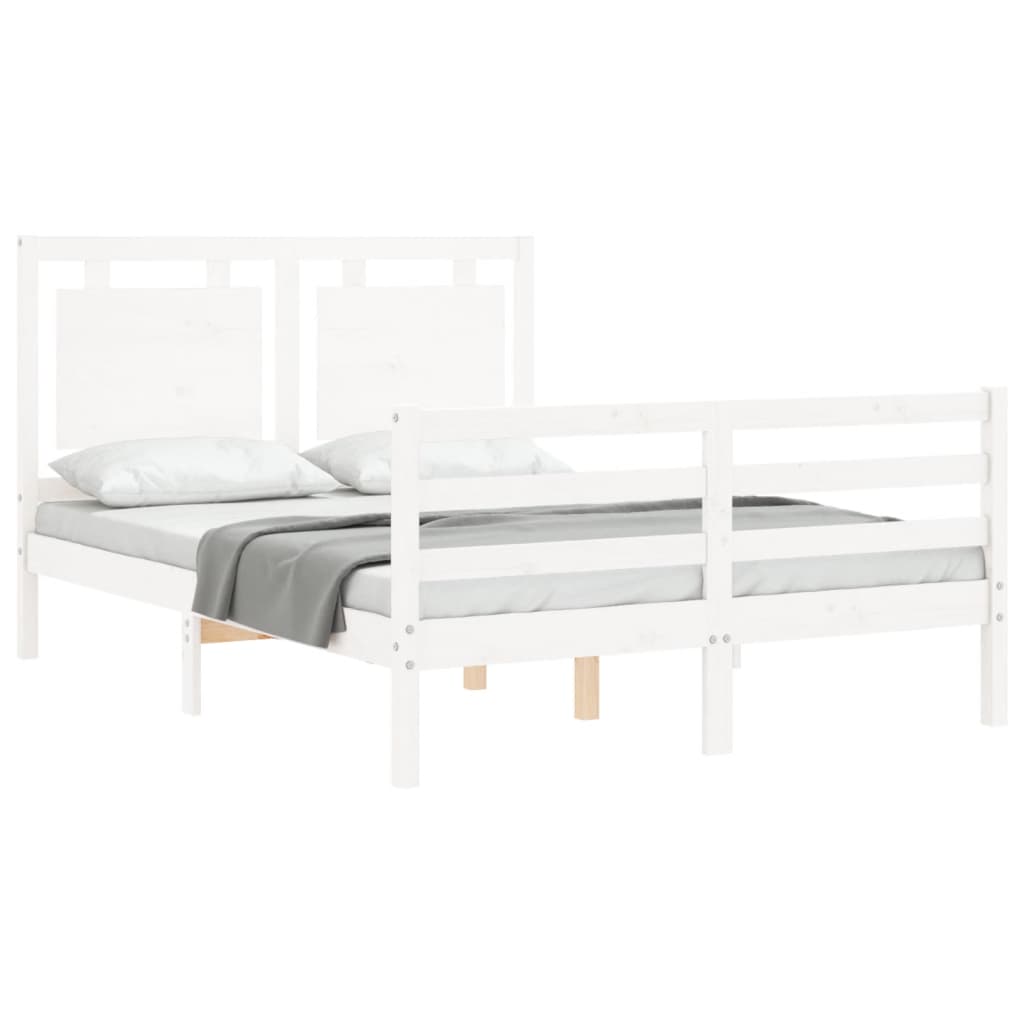 8720845991975_g_en_hd_1 vidaXL Bed Frame without Mattress White 135x190 cm Solid Wood - Image 3