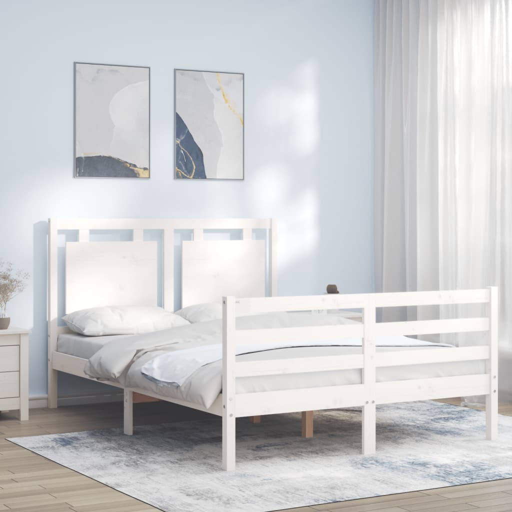 8720845991975_g_en_hd_2 vidaXL Bed Frame without Mattress White 135x190 cm Solid Wood - Image 4