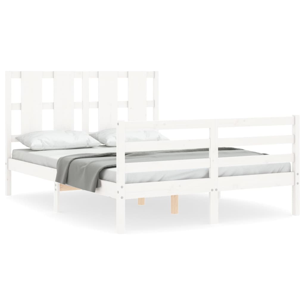 8720845992620_a_en_hd_1 vidaXL Bed Frame without Mattress White 135x190 cm Solid Wood - Image 2