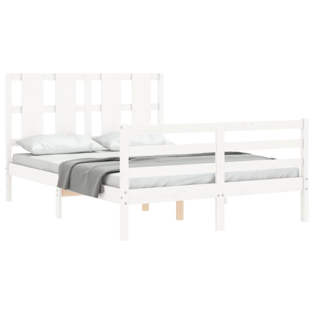8720845992620_g_en_hd_2 vidaXL Bed Frame without Mattress White 135x190 cm Solid Wood - Image 4