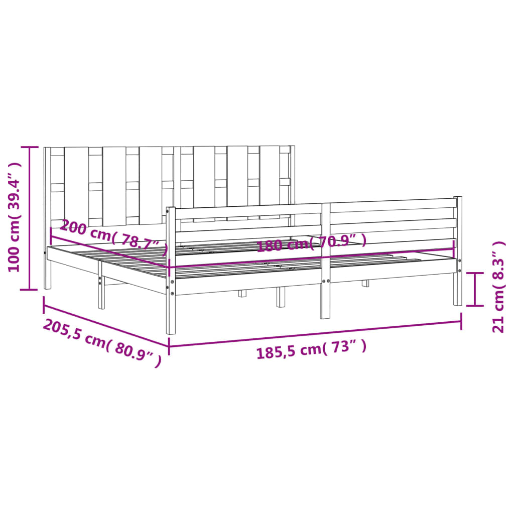 8720845993023_g_en_hd_10 vidaXL Bed Frame without Mattress White 183x203 cm King Solid Wood - Image 12