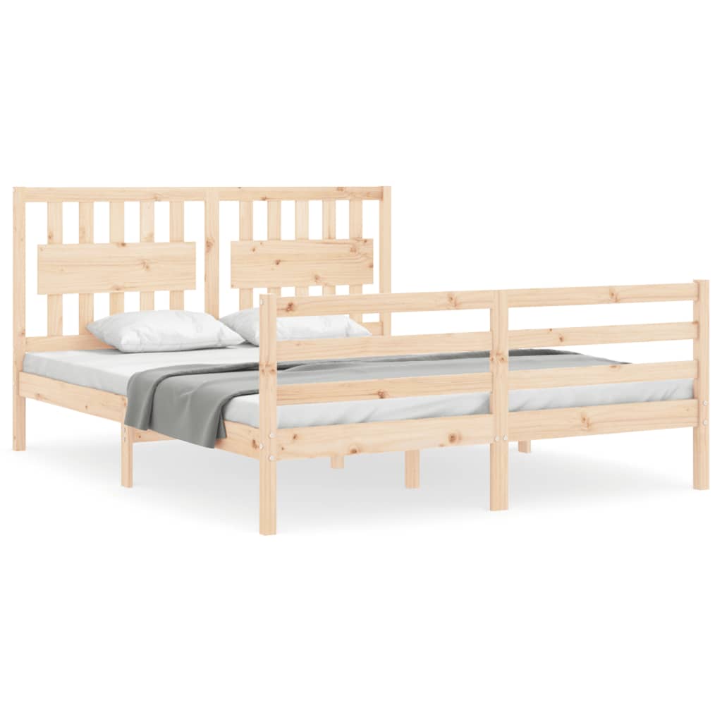 8720845994860_a_en_hd_1 vidaXL Bed Frame without Mattress 150x200 cm Solid Wood - Image 2