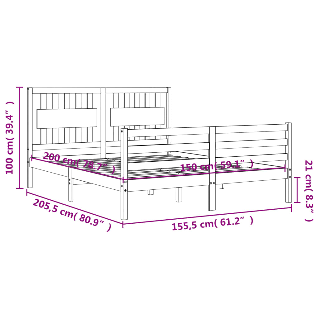 8720845994860_g_en_hd_10 vidaXL Bed Frame without Mattress 150x200 cm Solid Wood - Image 12