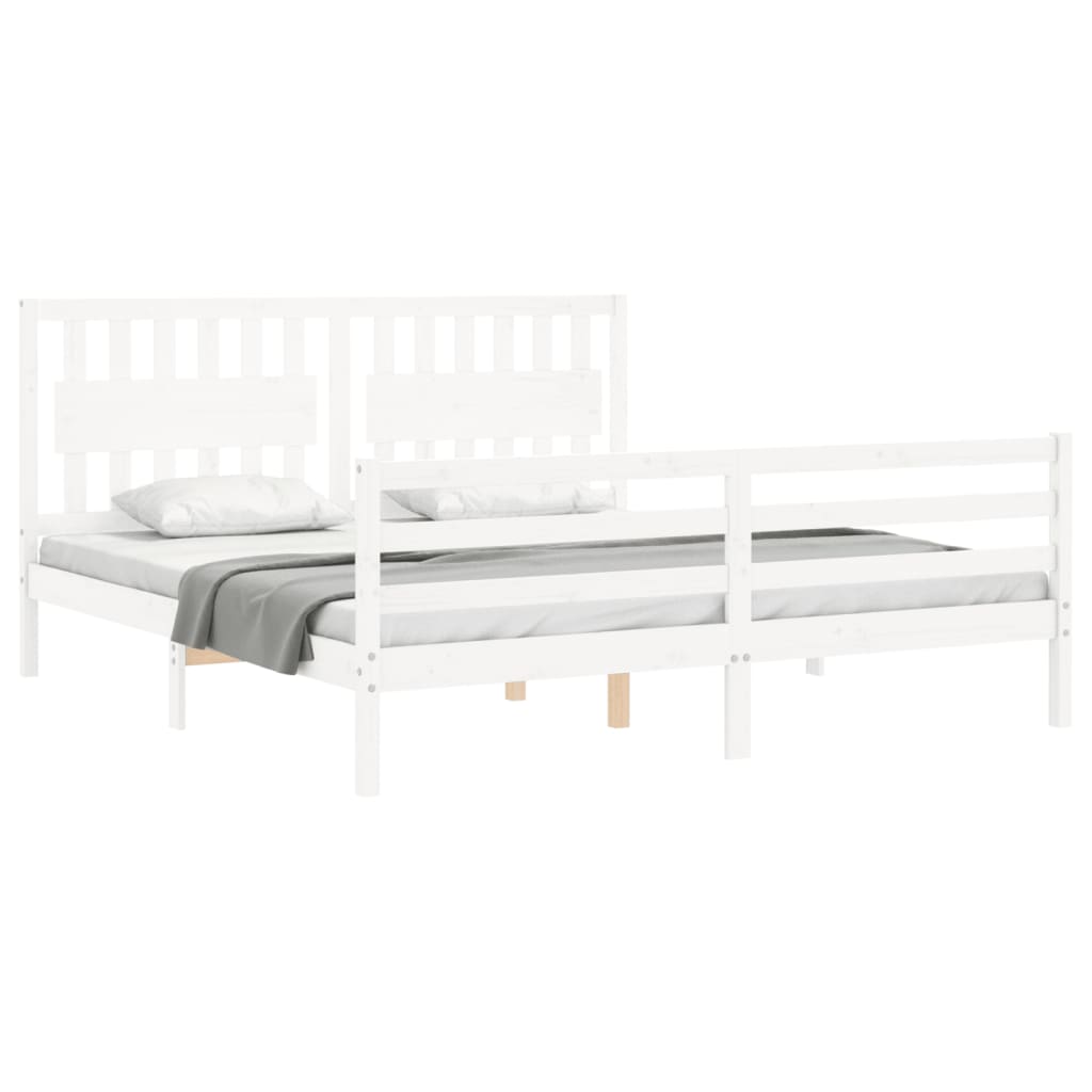 8720845994976_g_en_hd_2 vidaXL Bed Frame without Mattress White 183x203 cm King Solid Wood - Image 4