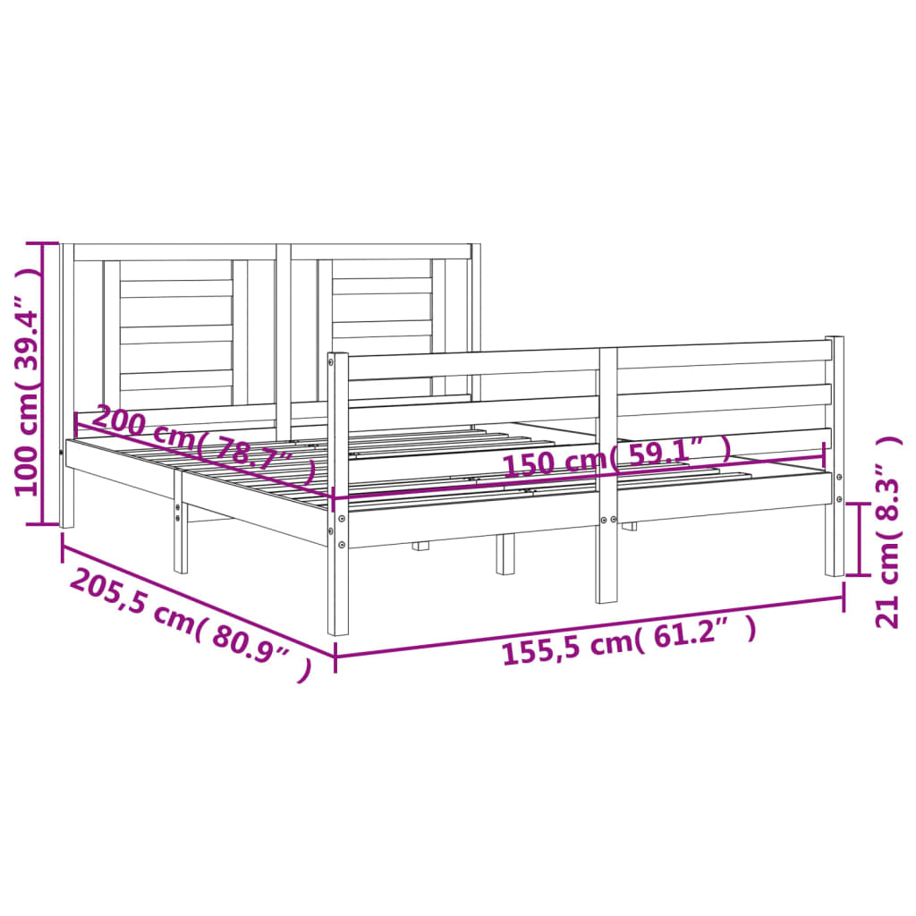 8720845998769_g_en_hd_10 vidaXL Bed Frame without Mattress 150x200 cm Solid Wood - Image 12