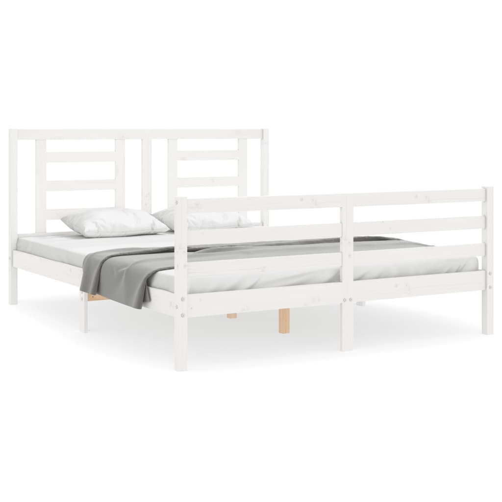 8720845998776_a_en_hd_1 vidaXL Bed Frame without Mattress White 150x200 cm Solid Wood - Image 2