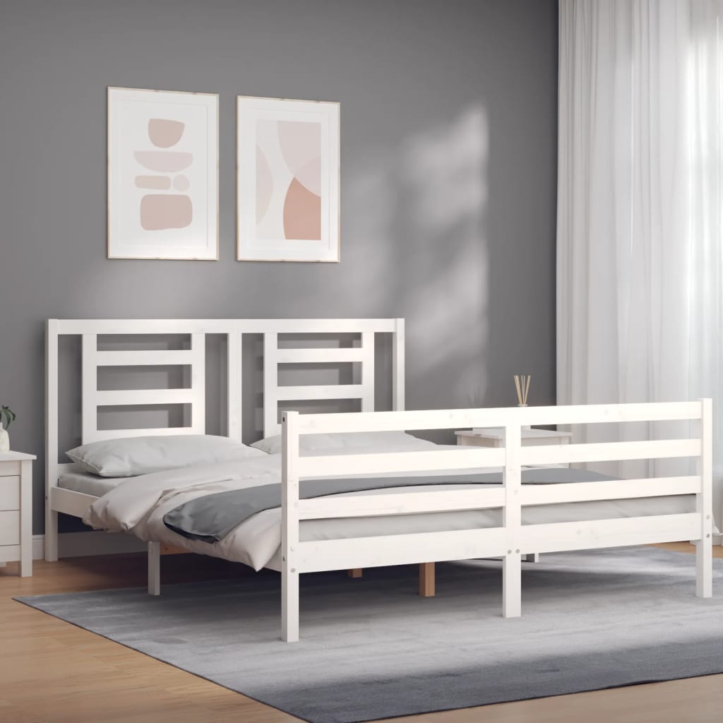8720845998776_g_en_hd_1 vidaXL Bed Frame without Mattress White 150x200 cm Solid Wood - Image 3
