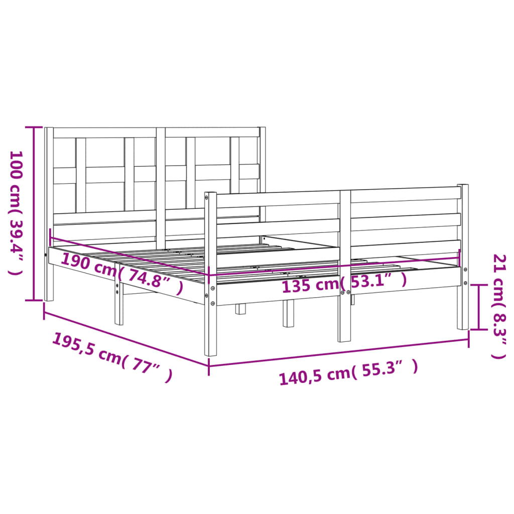 8720845999766_g_en_hd_10 vidaXL Bed Frame without Mattress 135x190 cm Solid Wood - Image 12
