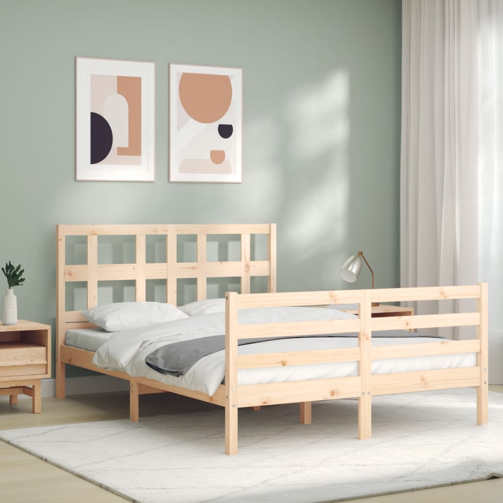 8720845999766_g_en_hd_2 vidaXL Bed Frame without Mattress 135x190 cm Solid Wood - Image 4