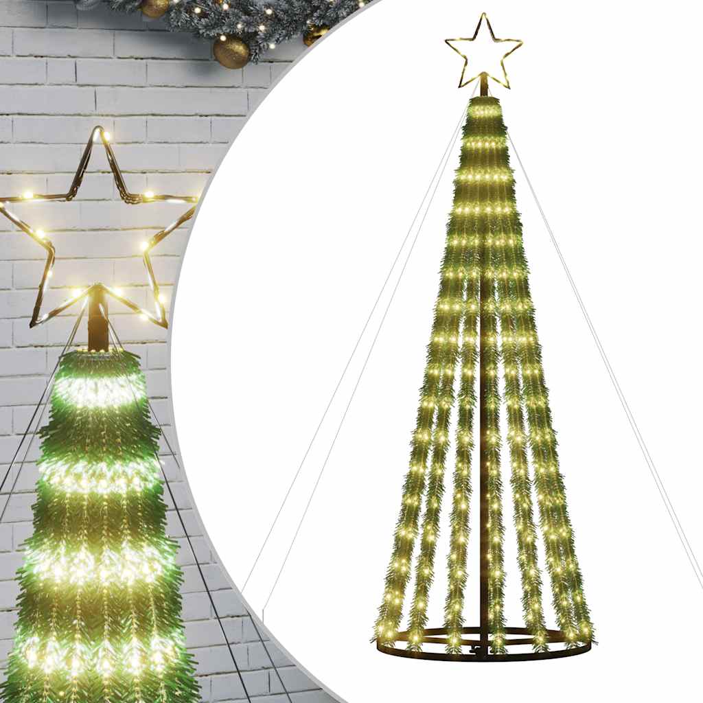 8721012042100_a_en_hd_1 vidaXL LED Christmas Tree 275 LEDs Warm White 180 cm - Image 2