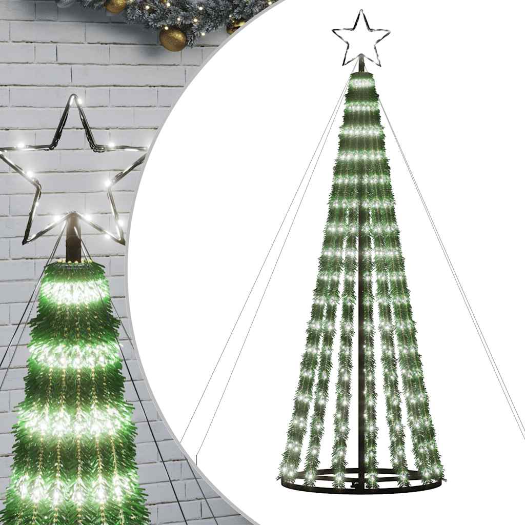 8721012042117_a_en_hd_1 vidaXL LED Christmas Tree 275 LEDs Cold White 180 cm - Image 2