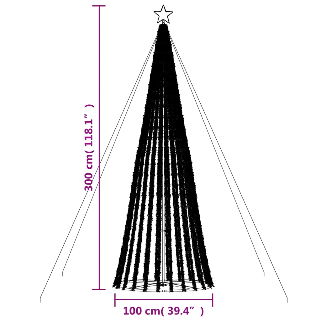 8721012042841_g_en_hd_9 vidaXL LED Christmas Tree 688 LEDs Cold White 300 cm - Image 11
