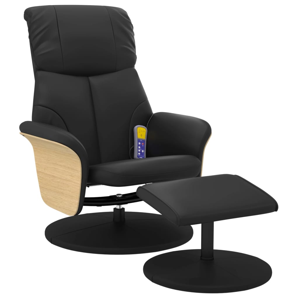 8721012044227_a_en_hd_1 vidaXL Massage Recliner Chair with Footstool Black Faux Leather - Image 2