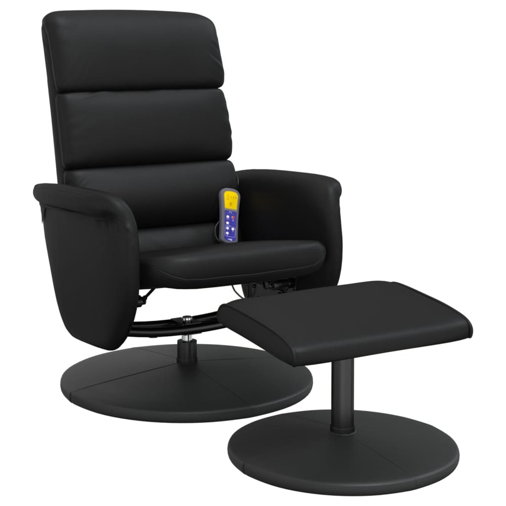 8721012045118_a_en_hd_1 vidaXL Massage Recliner Chair with Footstool Black Faux Leather - Image 2