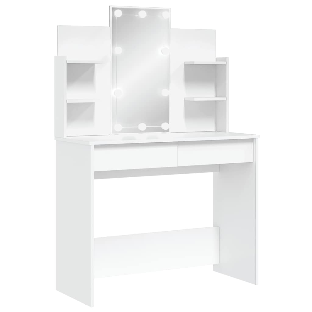 8721012045156_a_en_hd_1 vidaXL Dressing Table with LED Lights White 96x40x142 cm - Image 2