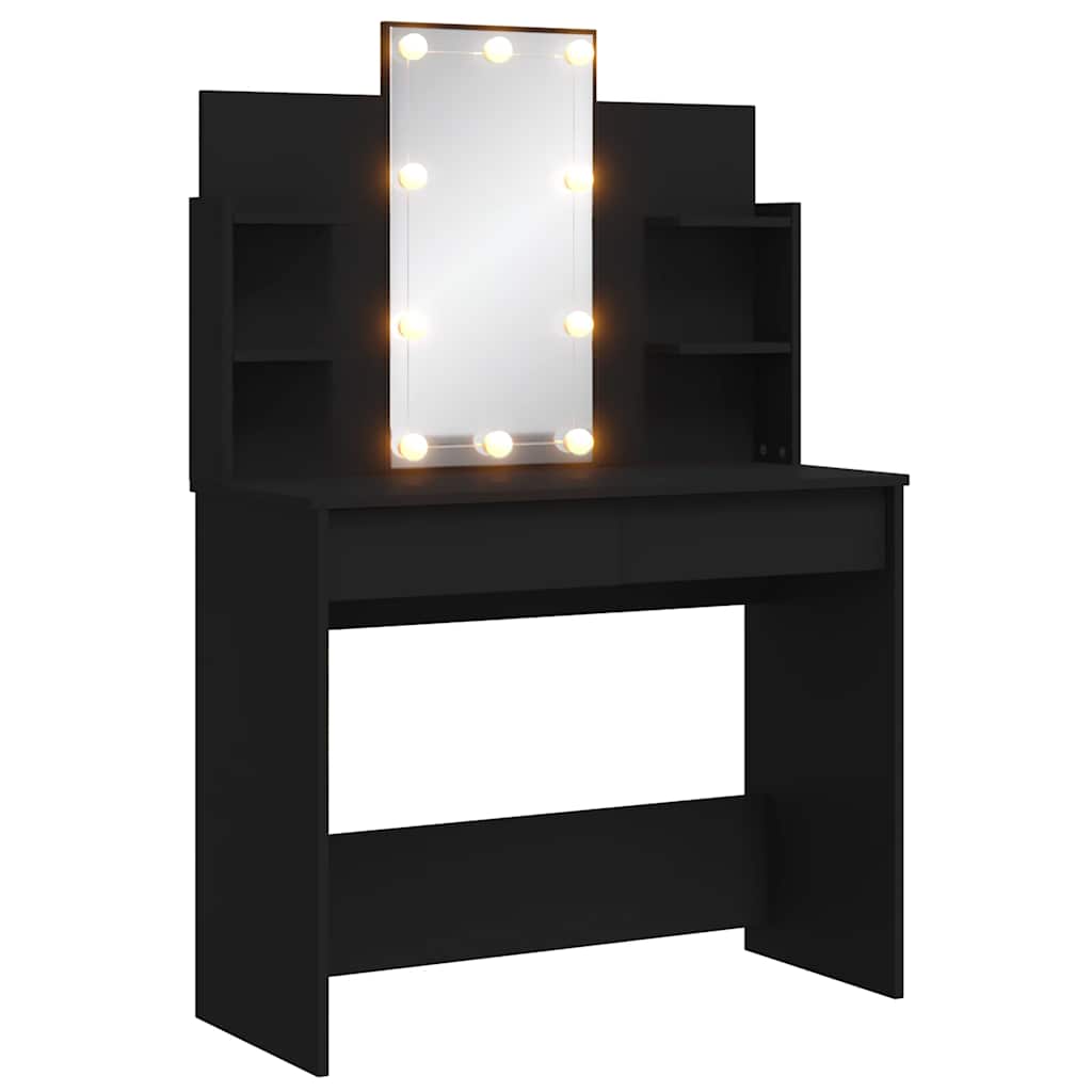 8721012045163_a_en_hd_1 vidaXL Dressing Table with LED Lights Black 96x40x142 cm - Image 2