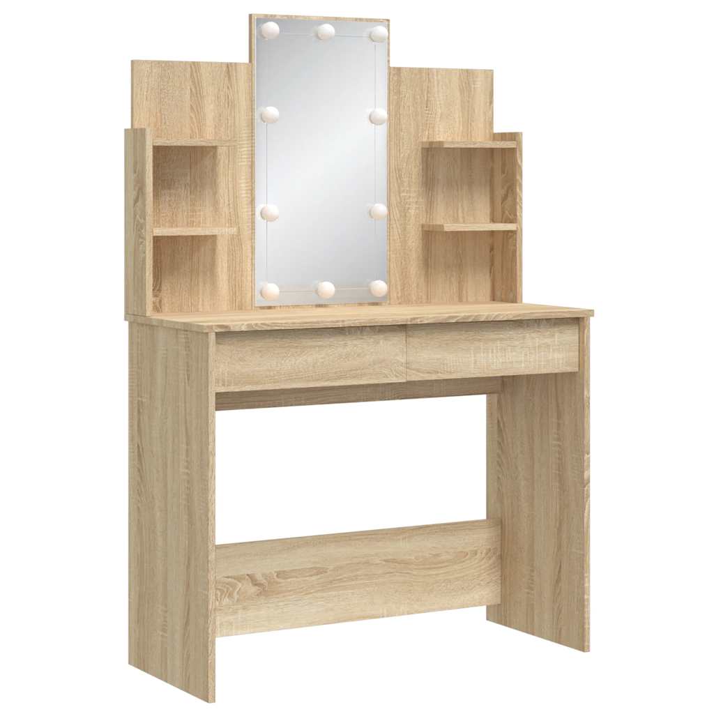 8721012045170_g_en_hd_1 vidaXL Dressing Table with LED Lights Sonoma Oak 96x40x142 cm - Image 4