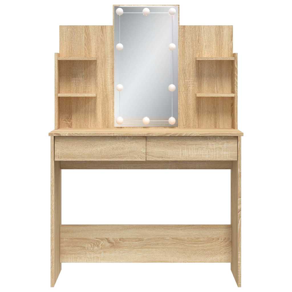 8721012045170_g_en_hd_3 vidaXL Dressing Table with LED Lights Sonoma Oak 96x40x142 cm - Image 6