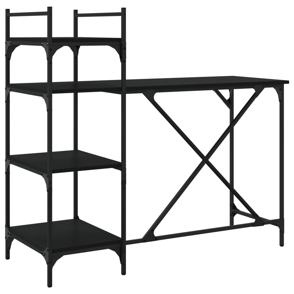 8721012045477_a_en_hd_1 vidaXL Computer Desk with Shelves Black 120x47x109 cm - Image 2