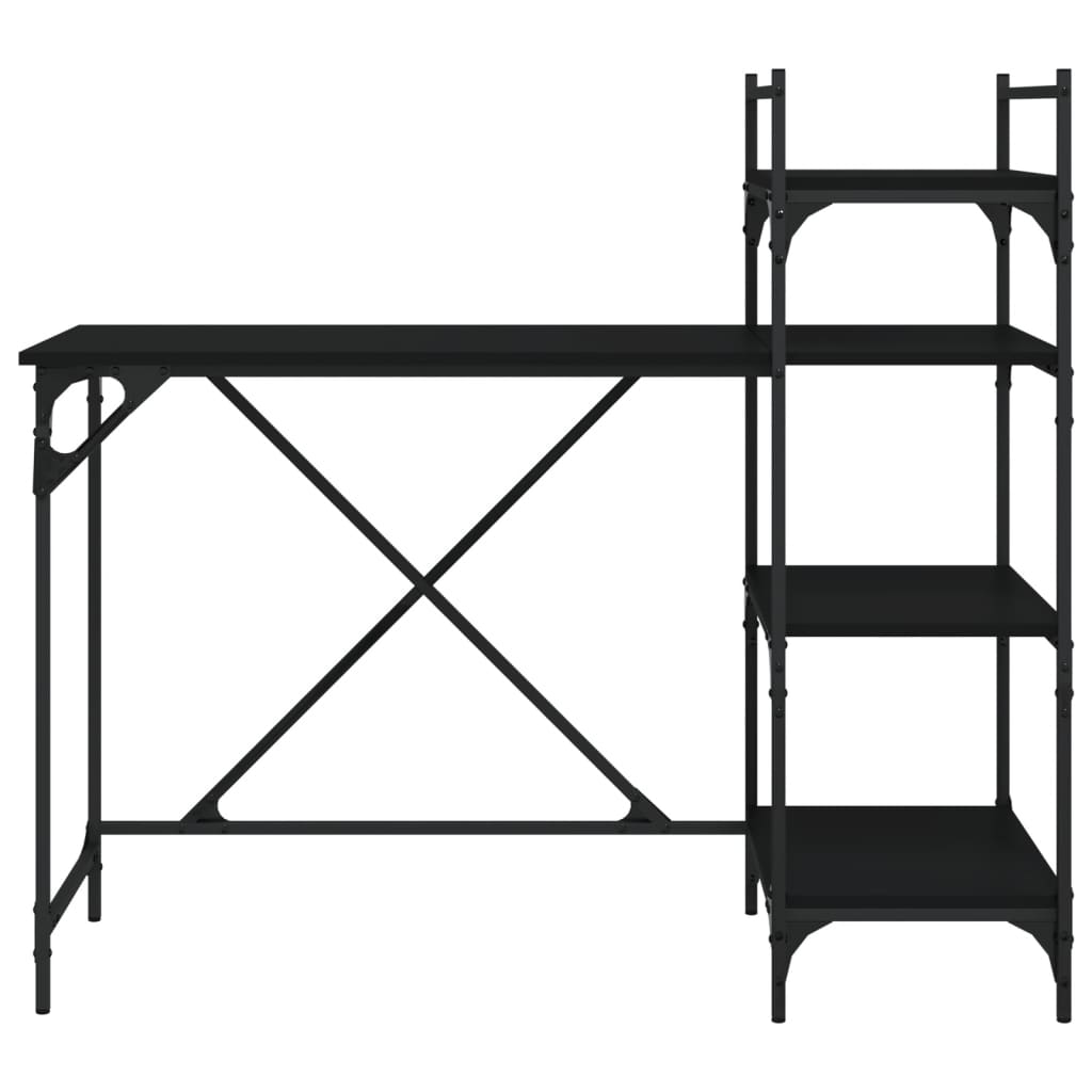 8721012045477_g_en_hd_2 vidaXL Computer Desk with Shelves Black 120x47x109 cm - Image 5