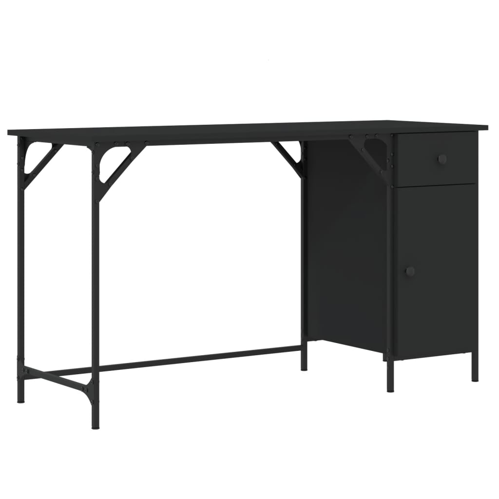 8721012045521_a_en_hd_1 vidaXL Computer Desk Black 131x48x75 cm Engineered Wood - Image 2
