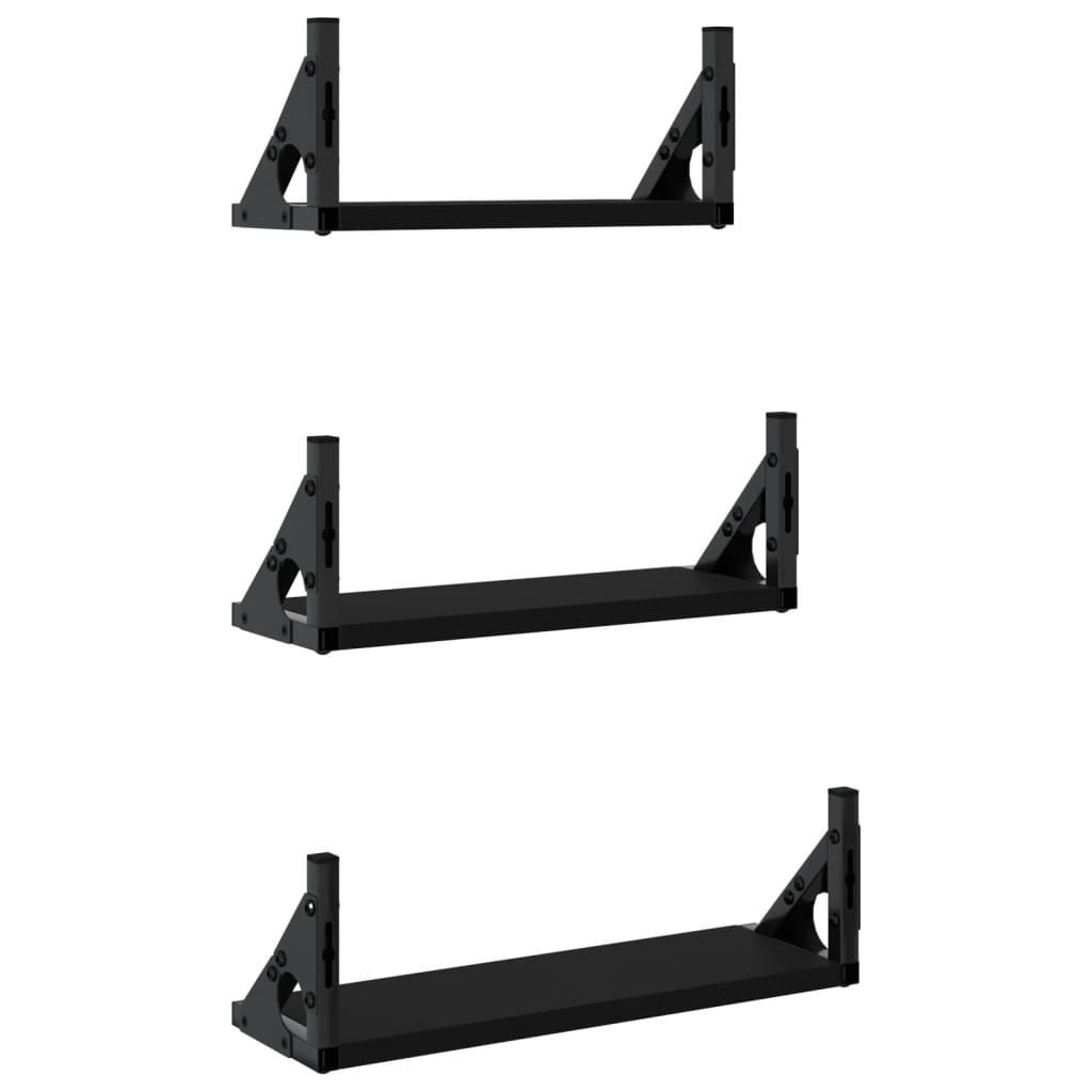 8721012046528_g_en_hd_4 vidaXL 3 Piece Wall Shelf Set Black Engineered Wood - Image 6