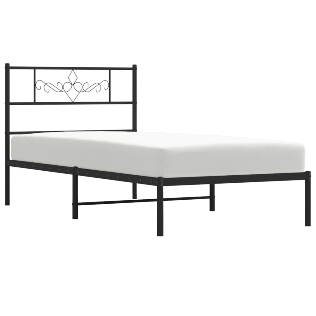 8721012047167_g_en_hd_2 vidaXL Metal Bed Frame without Mattress with Headboard Black 90x190 cm - Image 4