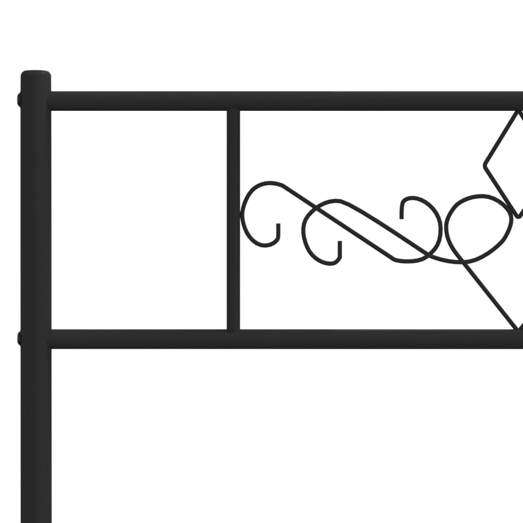 8721012047204_g_en_hd_6 vidaXL Metal Bed Frame without Mattress with Headboard Black 107x203 cm King Single - Image 8