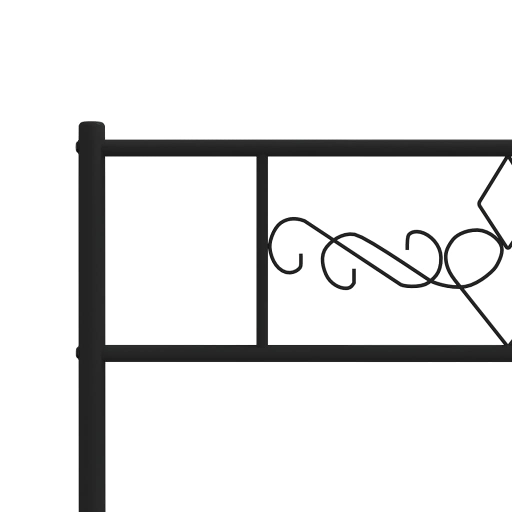 8721012047389_g_en_hd_6 vidaXL Metal Bed Frame without Mattress with Footboard Black 107x203 cm King Single - Image 8
