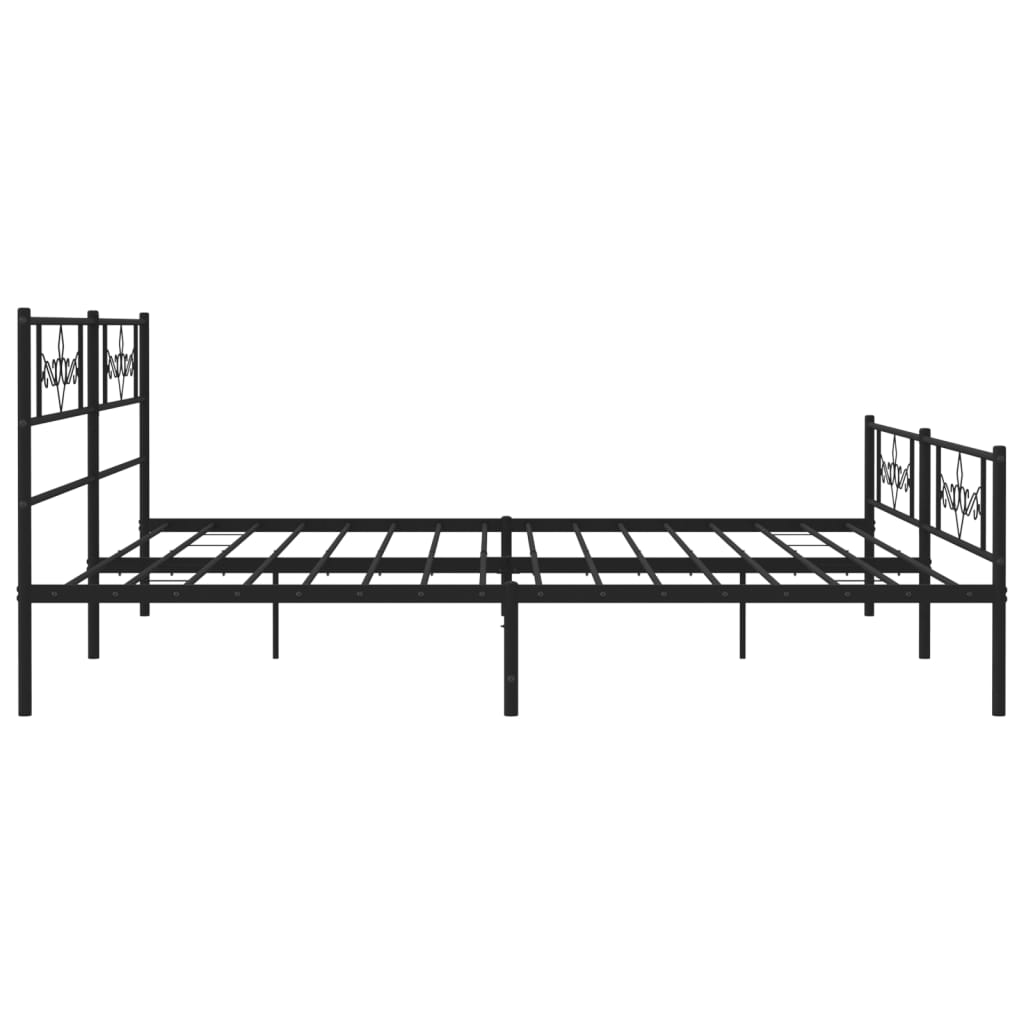 8721012047464_g_en_hd_4 vidaXL Metal Bed Frame without Mattress with Footboard Black 183x203 cm King - Image 6