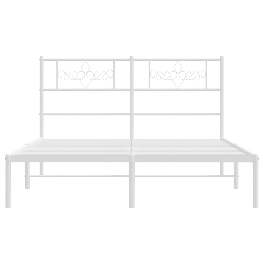 8721012047723_g_en_hd_4 vidaXL Metal Bed Frame without Mattress with Headboard White 135x190 cm - Image 6