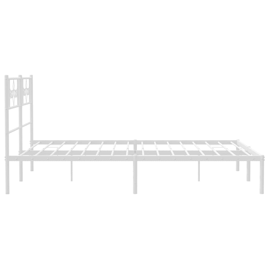8721012047723_g_en_hd_5 vidaXL Metal Bed Frame without Mattress with Headboard White 135x190 cm - Image 7