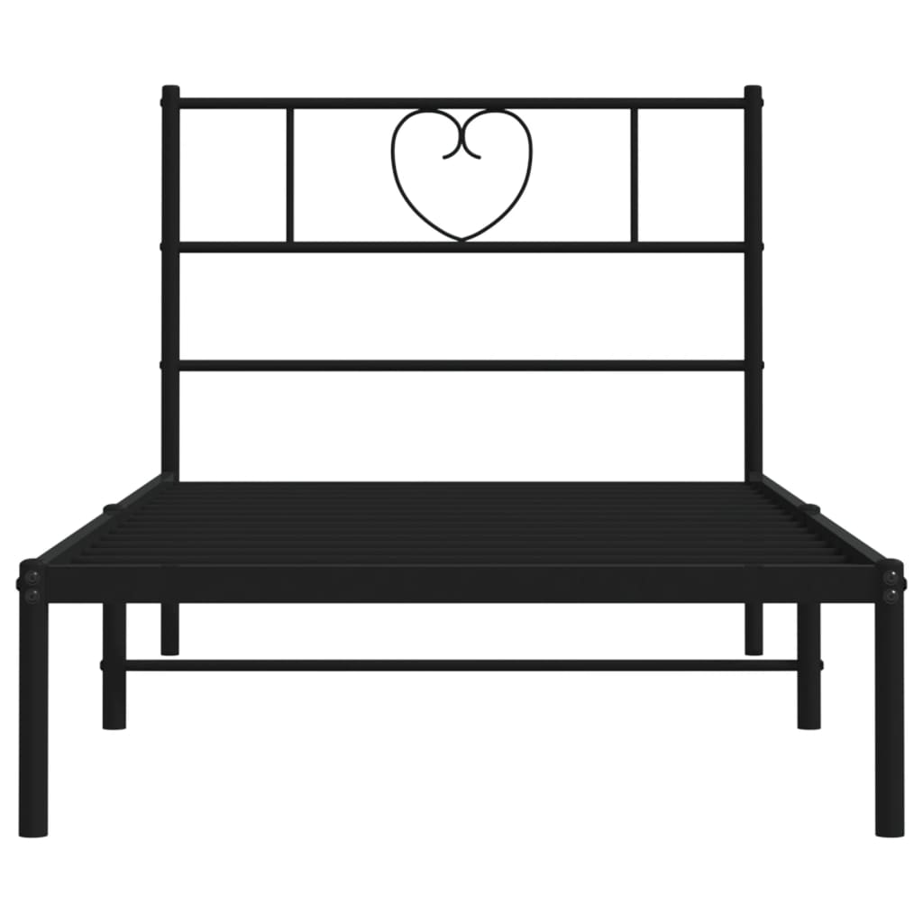 8721012048140_g_en_hd_3 vidaXL Metal Bed Frame without Mattress with Headboard Black 90x190 cm - Image 5